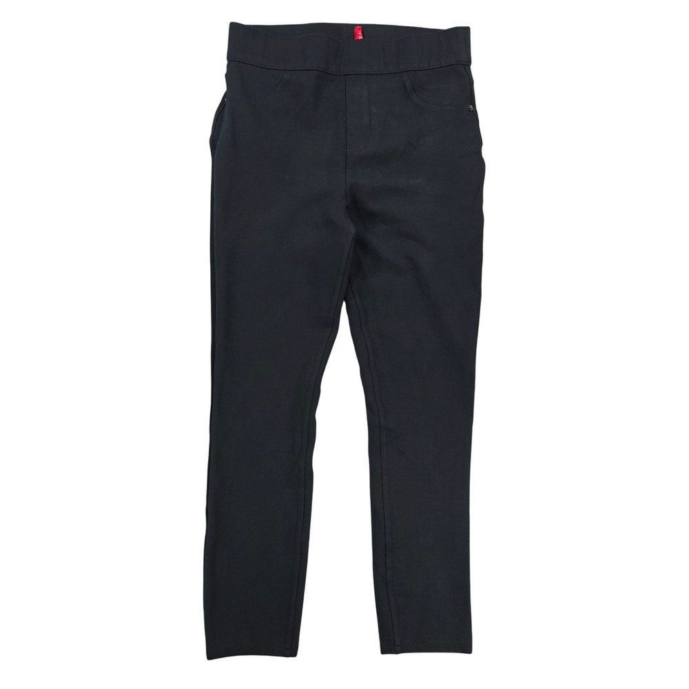Spanx Slimming Ponte Ankle Leggings Black Medium Womens Comfort Business Casual